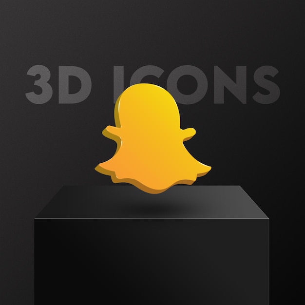 Ícone do snapchat 3d