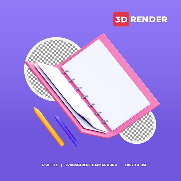 PSD icône de document 3d avec fond transparent