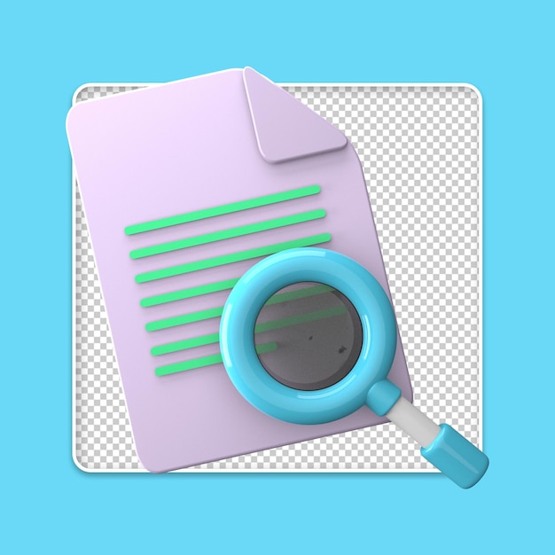 Icône de document en 3D