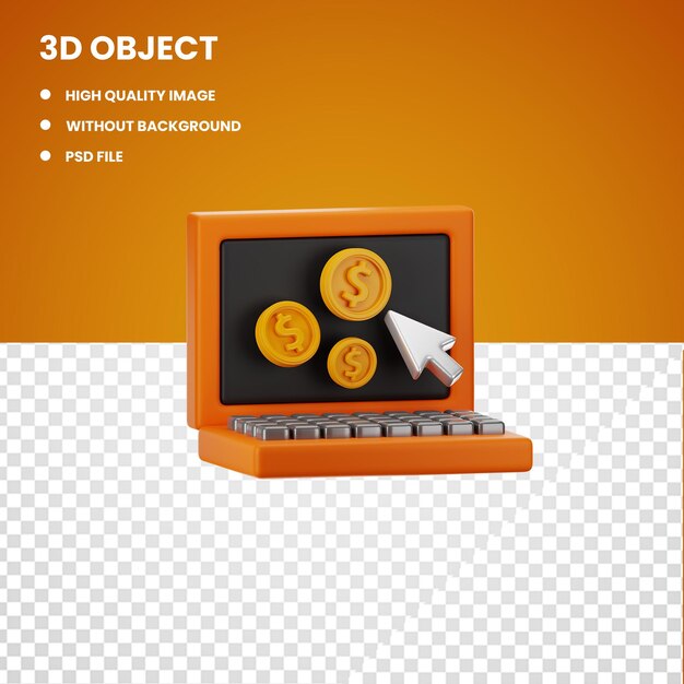 Icône de dollar 3D