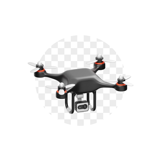 PSD icône de drone 3d psd premium