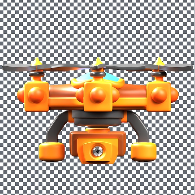 PSD icône de drone psd 3d sur fond isolé et transparent