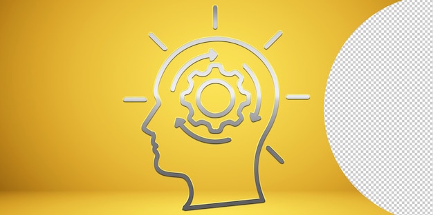 icône du cerveau scientifique. png symbole du cerveau scientifique. illustration sur fond transparent PNG