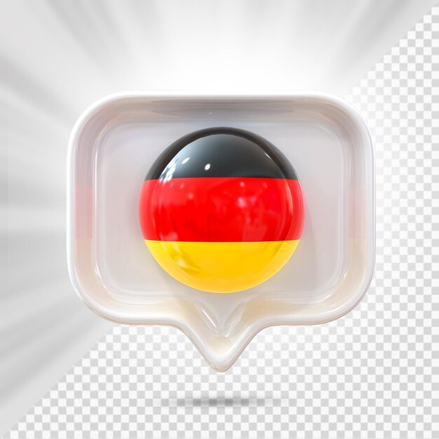 L'icône Du Drapeau De L'allemagne 3d