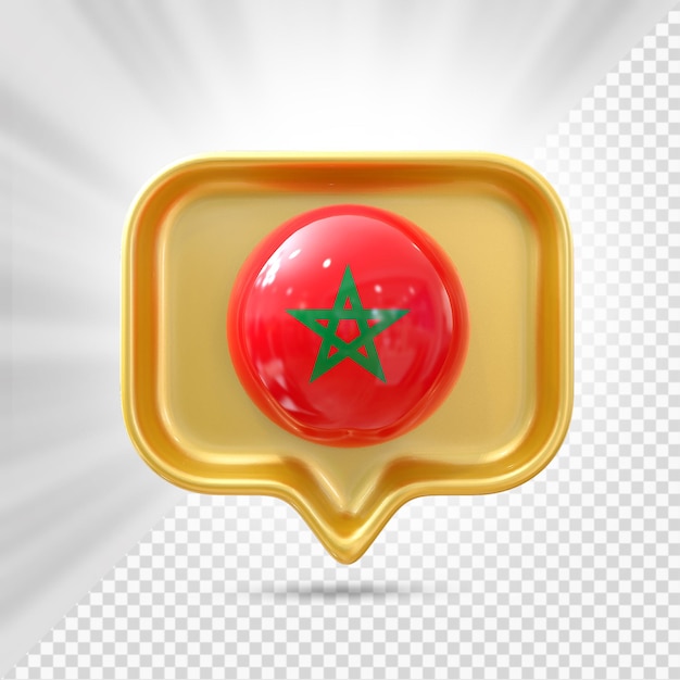 PSD l'icône du drapeau du maroc