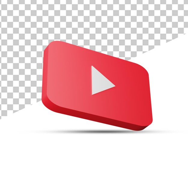 PSD icône du logo youtube 3d