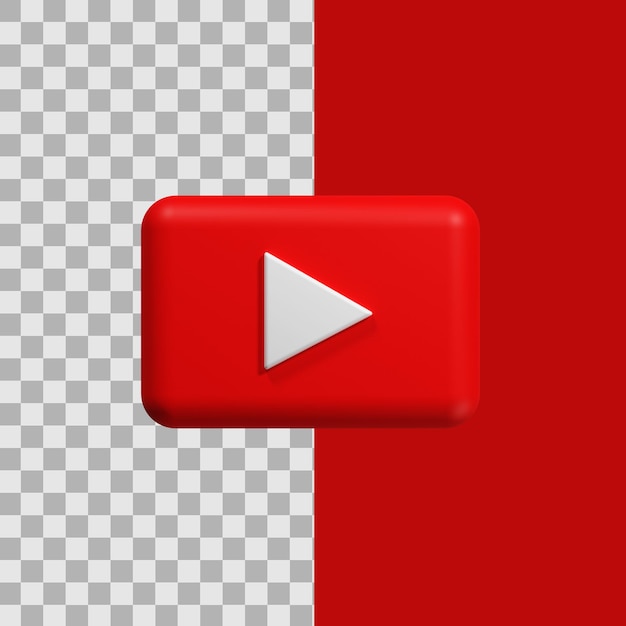 Icône Du Logo Youtube 3d