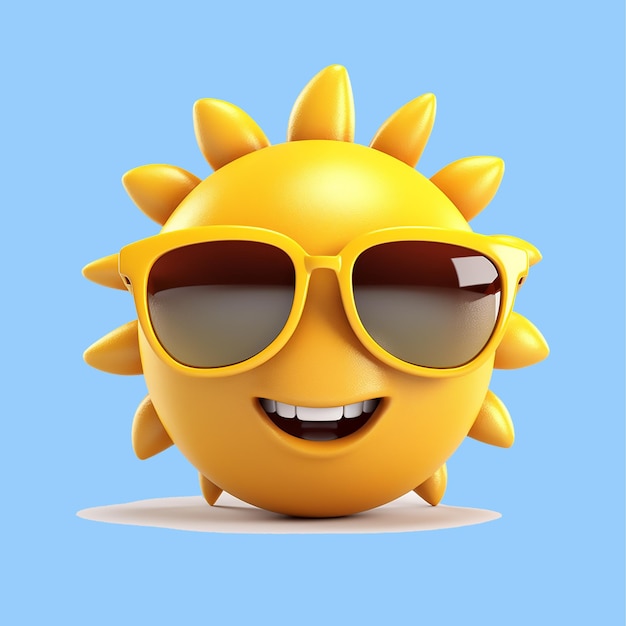 PSD icône du soleil en 3d