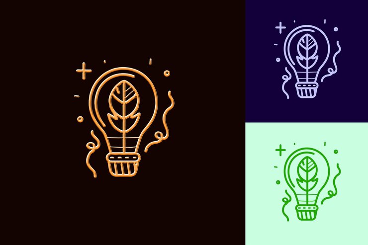 PSD icône du vent avec un contour en forme de plume et un design lumineux ac designes d'icônes minimalistes abstraits