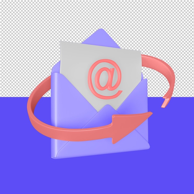 PSD icône e-mail 3d