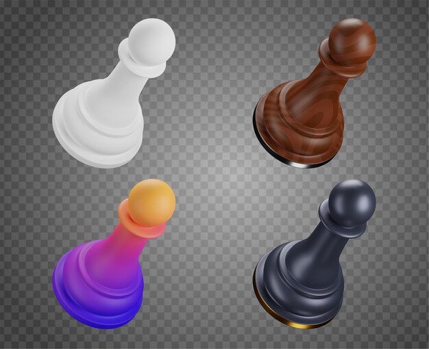 Icône D'échecs 3d Psd Gratuite