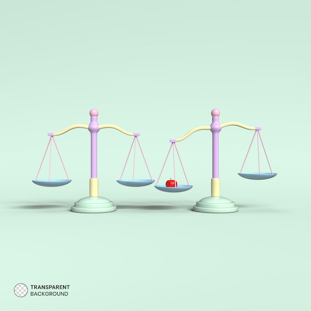 Icône d'échelle de mesure Illustration de rendu 3d isolée