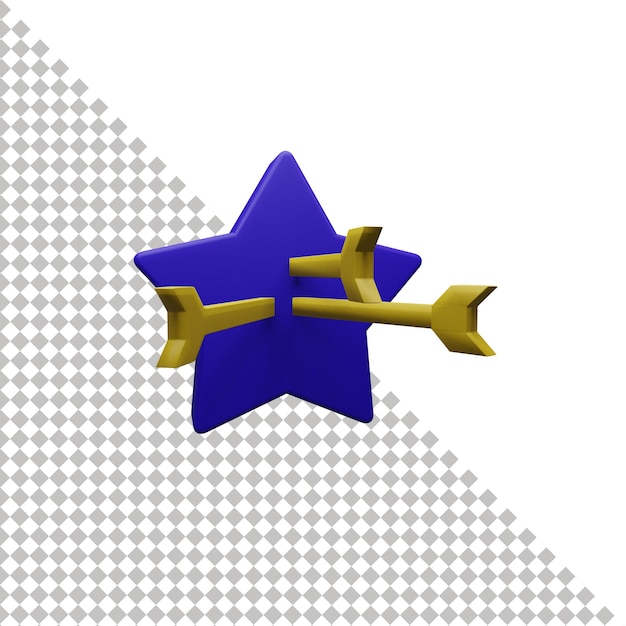 PSD icône étoile filante 3d