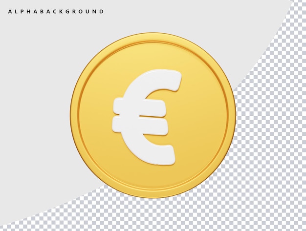 L'icône De L'euro Est Illustrée Par Un Rendu 3d.