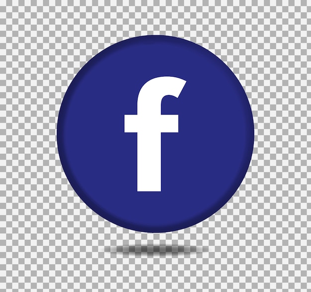 PSD icône facebook 3d pour la conception de l'interface utilisateur