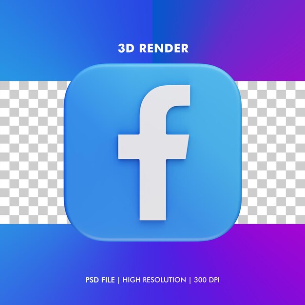 Icône Facebook 3d