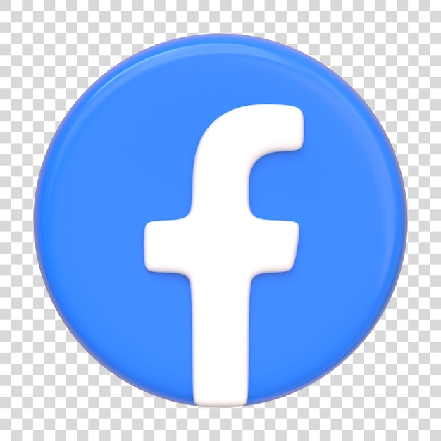 Icône Facebook isolée sur fond blanc Logo lettre F Application de médias sociaux signe de logo de bouton rond