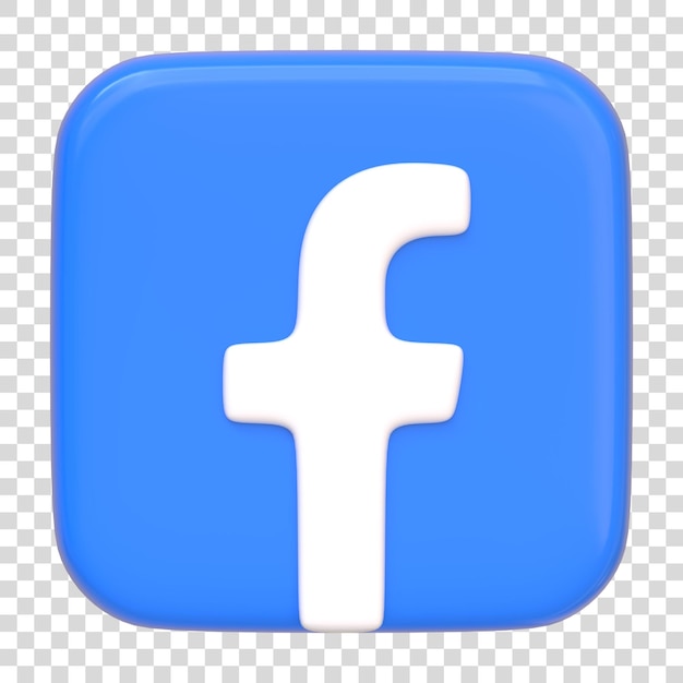 Icône Facebook isolée sur fond blanc Logo de la lettre F Logo du bouton carré de l'application des médias sociaux