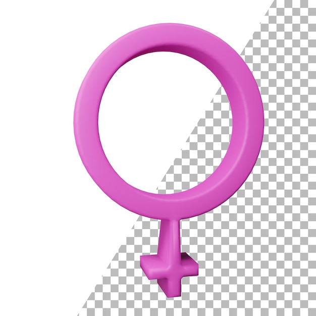 PSD Ícone feminino 3d png com fundo transparente