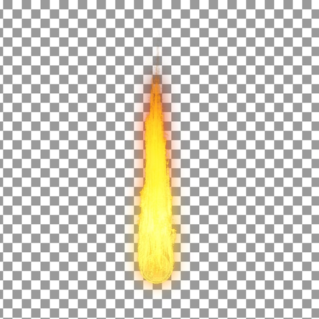 PSD icône de feu psd 3d sur fond isolé et transparent