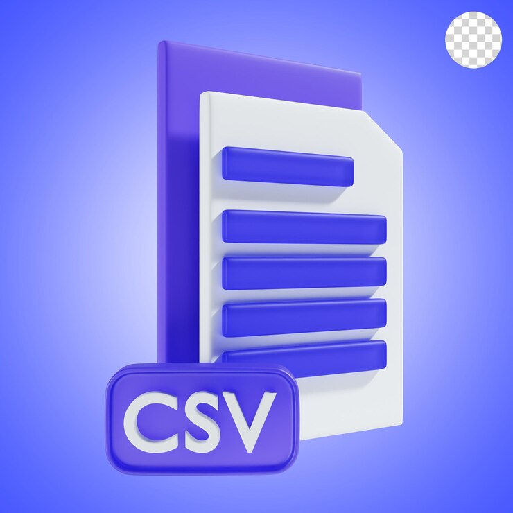 PSD icône de fichier csv
