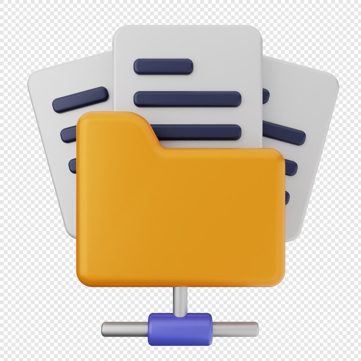 PSD icône de fichier de dossier 3d