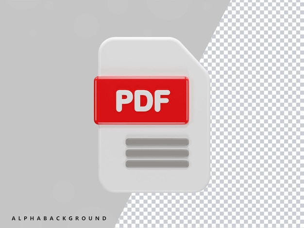 PSD icône de fichier pdf