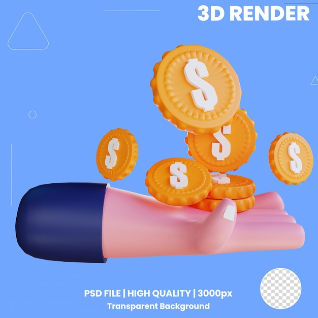 Ícone financeiro 3d