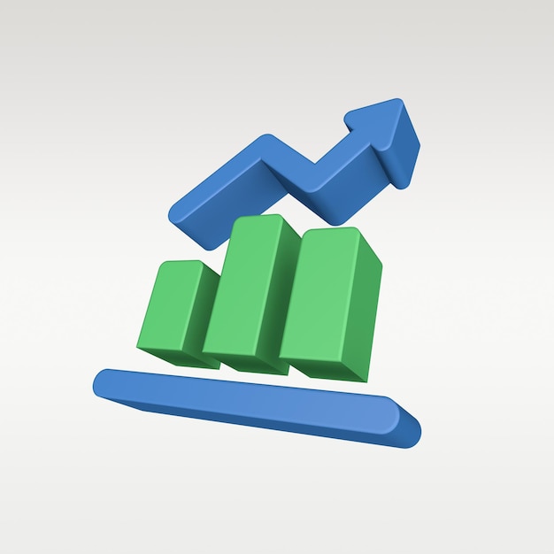 Icône de finances de rendu 3D