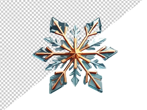 PSD icône de flocon de neige de noël sur un fond transparent