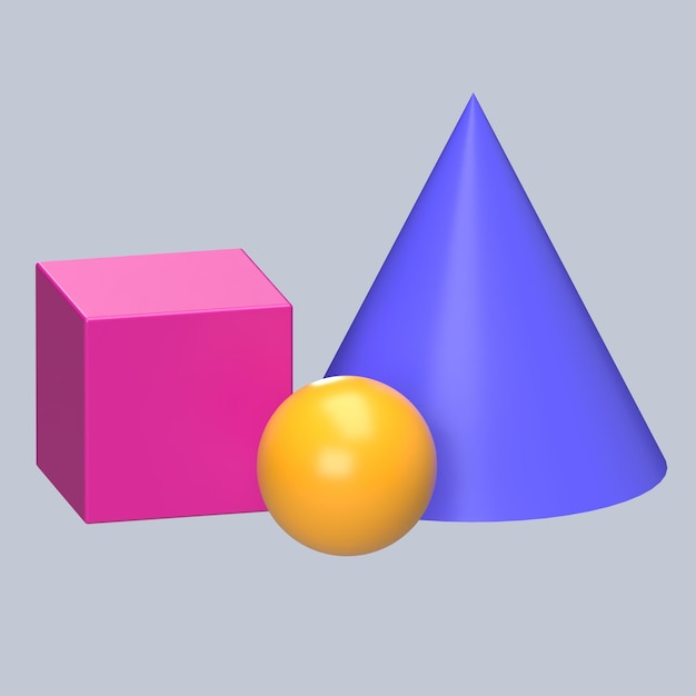 Icône de formes géométriques 3D