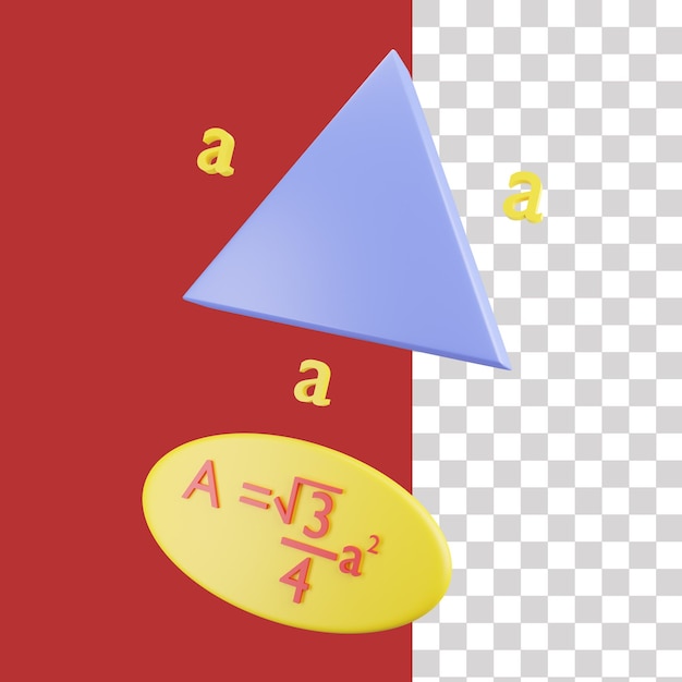 Icône De Formule Triangle 3d