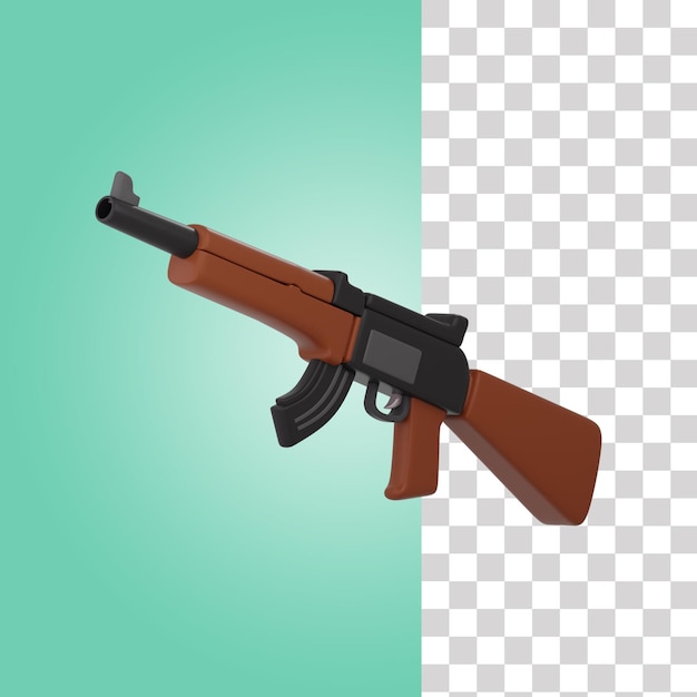 PSD icône de fusil 3d