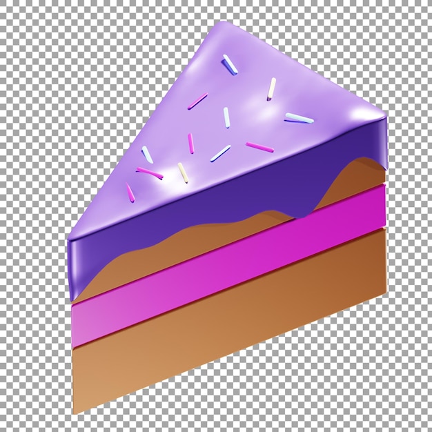 PSD icône de gâteau violet