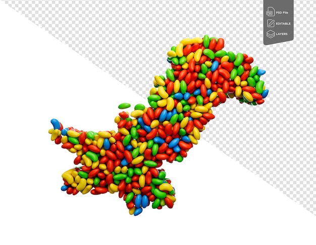 Icône de la gelée colorée Symbole du logo Illustration en 3D