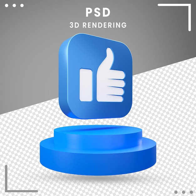 PSD Ícone girado 3d como