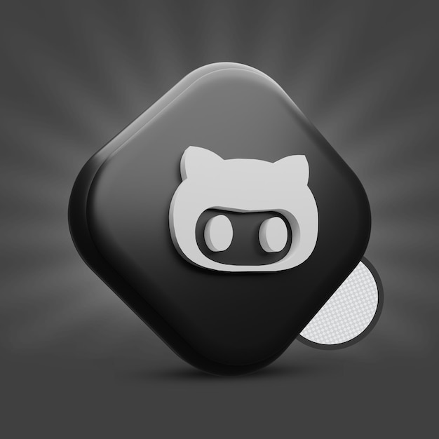 PSD Ícone github 3d