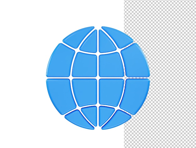 icône globe rendu 3d illustration vectorielle