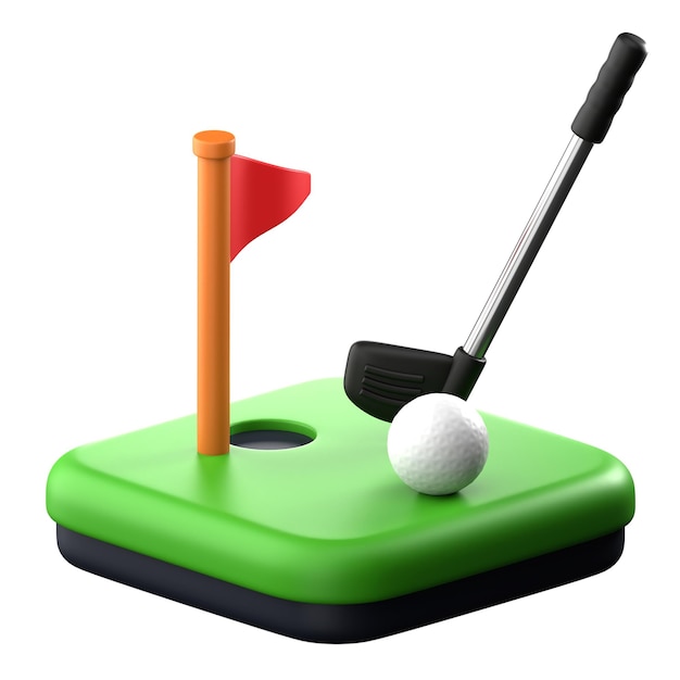 Icône de golf 3D gratuite pour PSD