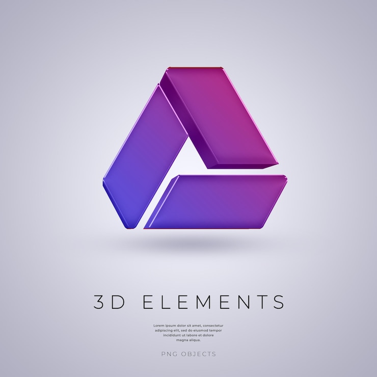 PSD icône google drive illustration de rendu 3d isolée