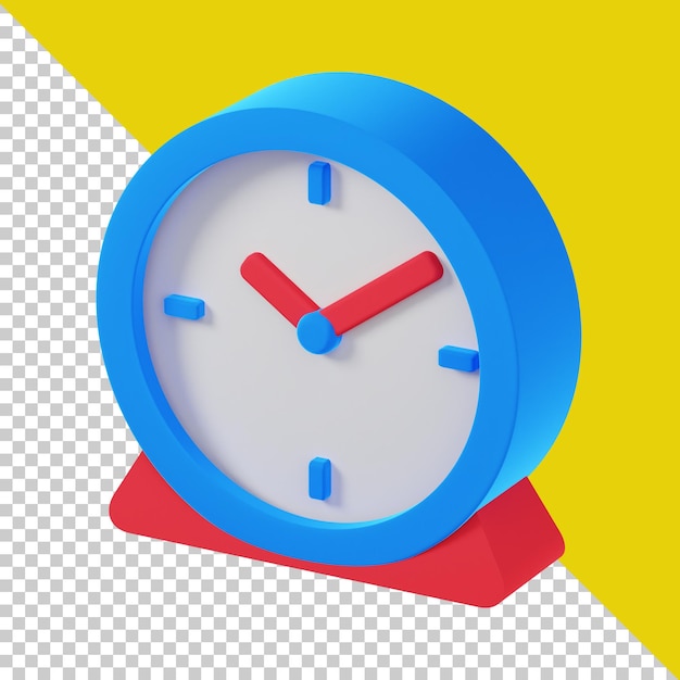 Icône Horloge 3d Isolée Sur Le Fond Transparent