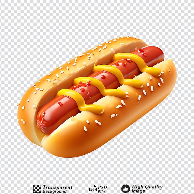 PSD icône de hot-dog 3d isolée sur un fond transparent