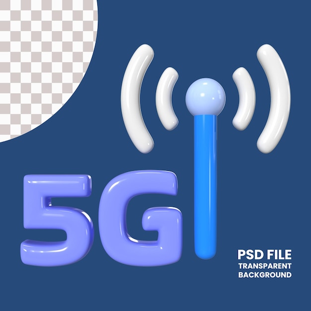 PSD icône d'illustration 3d de la 5g