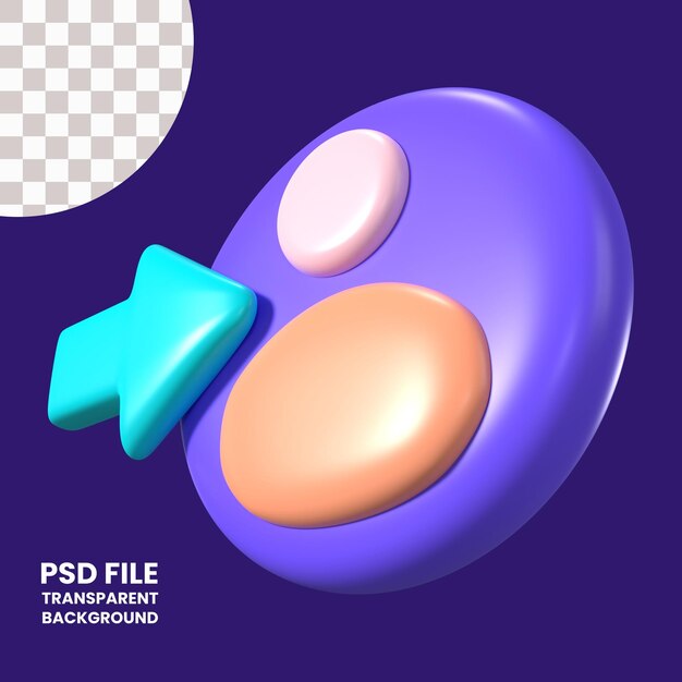 PSD icône d'illustration 3d de connexion