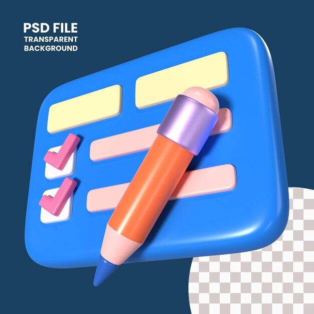 PSD icône d'illustration 3d eform