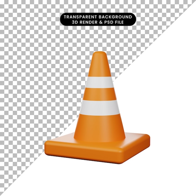 icône d'illustration 3d de l'entretien ou de l'icône en construction dans le rendu 3d