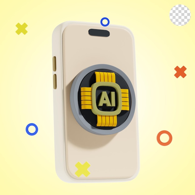icône et illustration 3D de téléphone intelligent