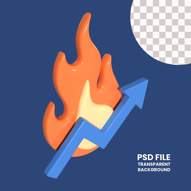 PSD icône d'illustration 3d des tendances