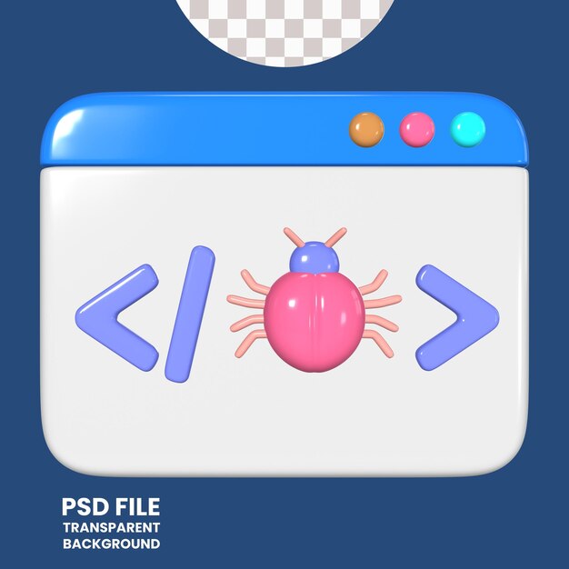 Icône d'illustration 3D XSS