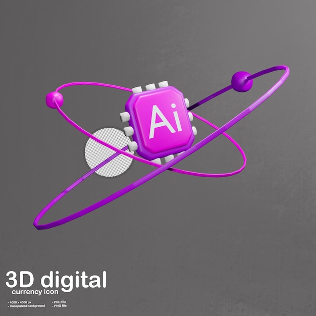 PSD l'icône de l'illustration 3d.